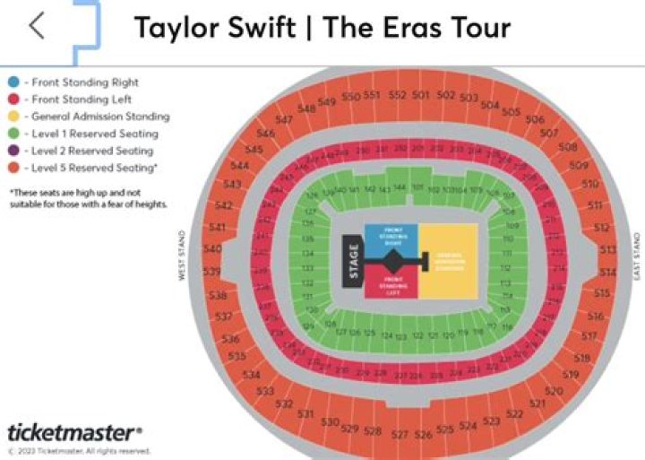 Taylor Swift's Wembley Seating Chart Unveiled